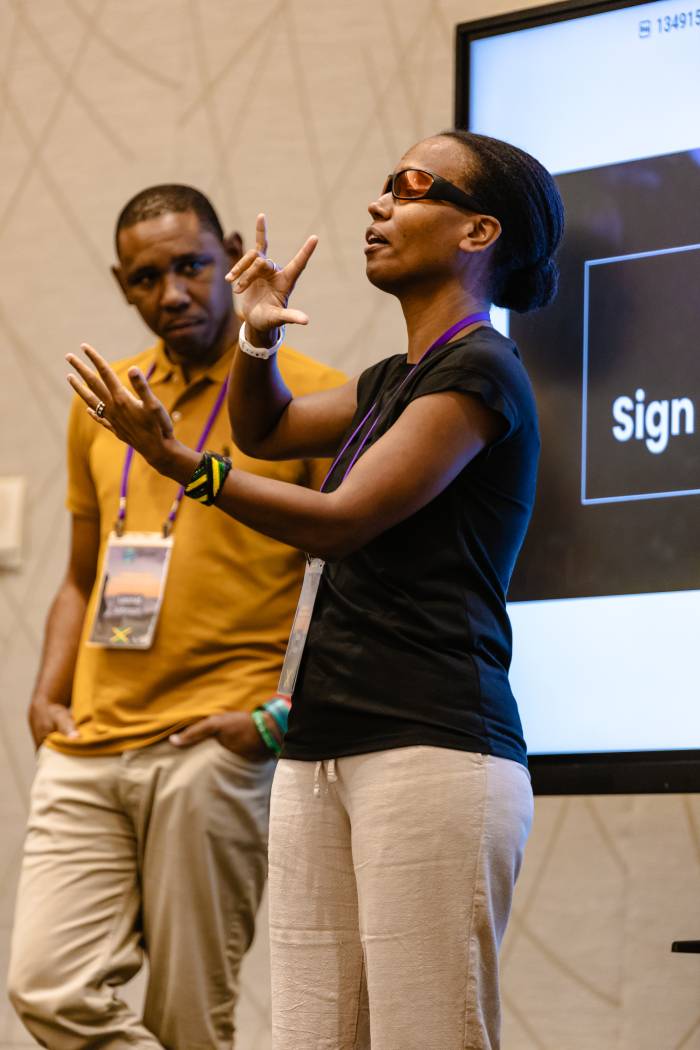 Sign language translators.